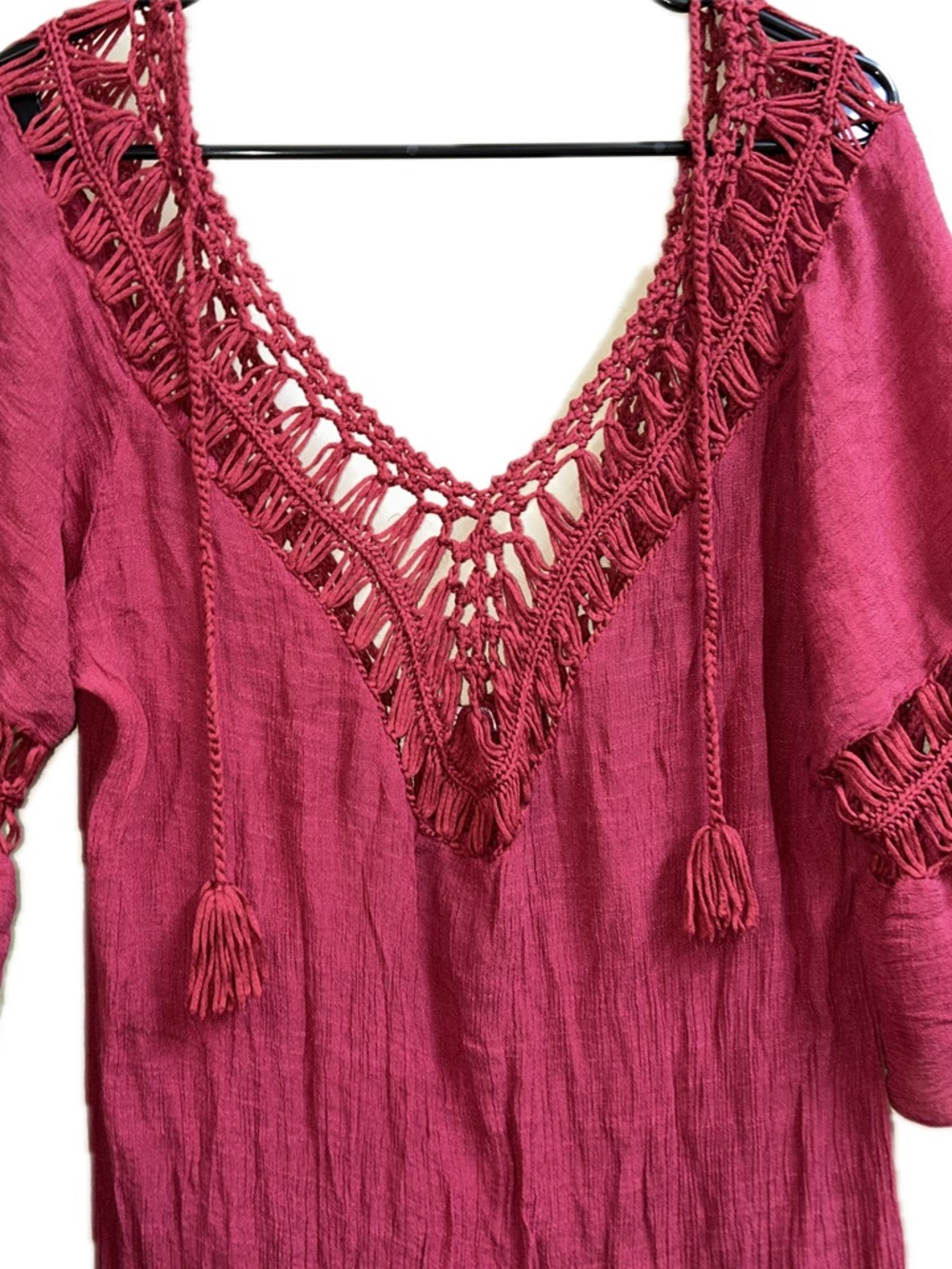 🔥5/$35🔥 Ekouaer Boho Crochet Detail Dress – Size M/L - Picture 3 of 5